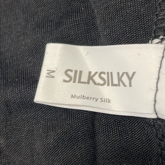 SilkSilky Black Silk Knitted Elegant Nightgown Dress Size Medium NWOT - Picture 7 of 13